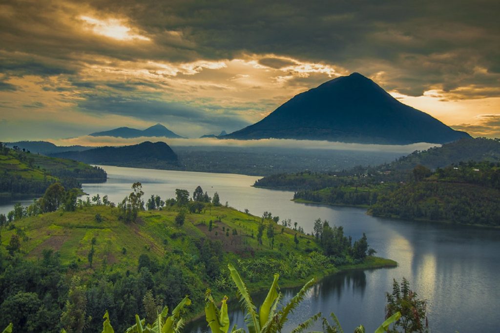 Mount Muhabura, along Rwanda - Uganda border, part of the Gahinga & Muhabura hike